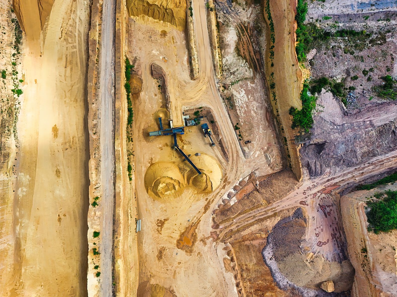 Earthworks at a waste processing and remediation site